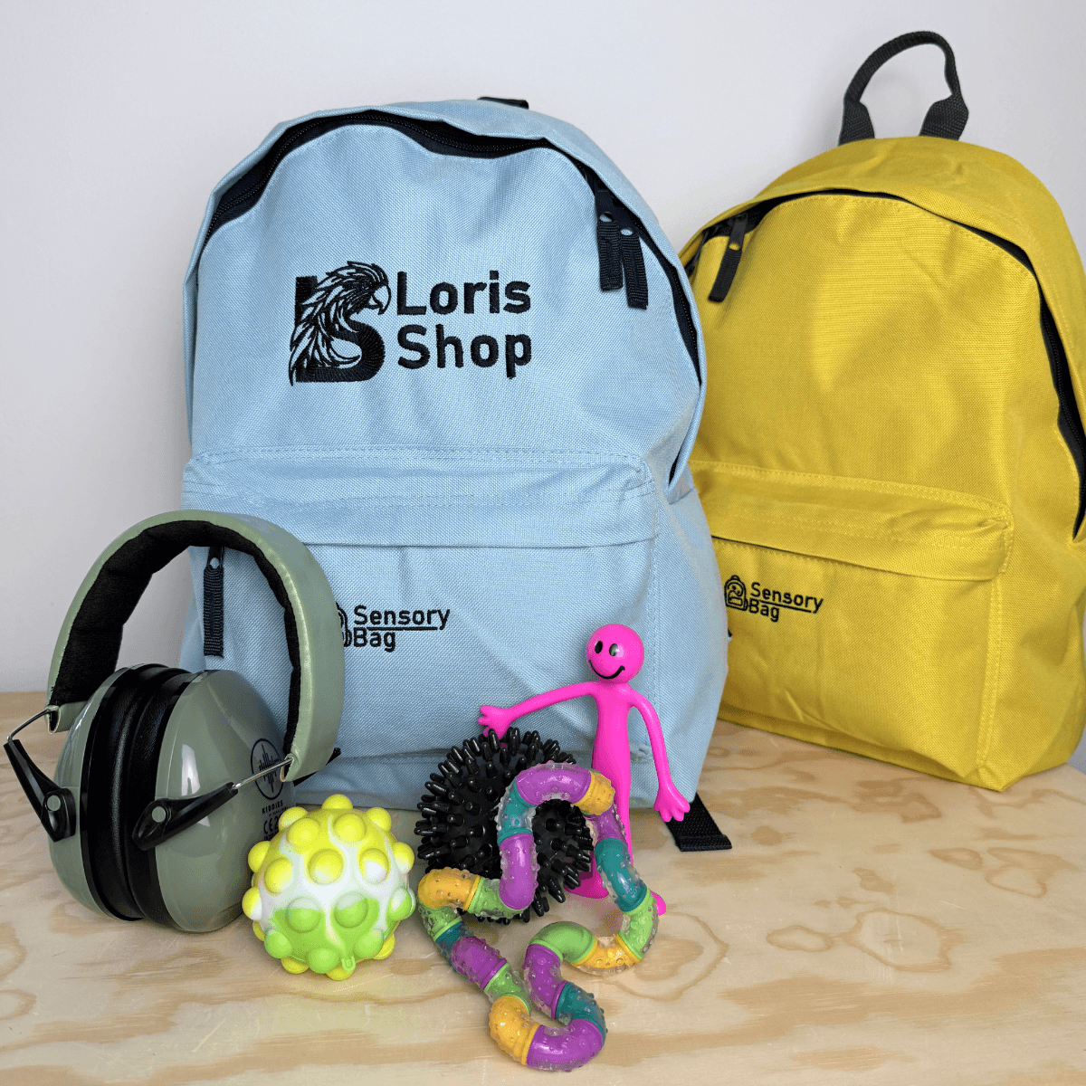 Abbildung Sensory Bags in gelb und blau